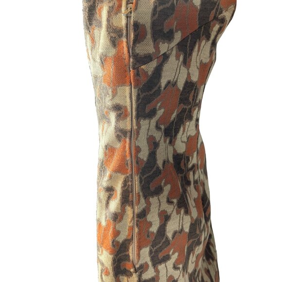 Vintage 1970’s Shanghai Artsy Retro Style Fitted Long Sleeve Midi Dress Sz 6 - Picture 6 of 9